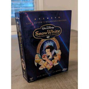 Disney Snow White & the Seven Dwarfs Diamond Box Edition Blu-Ray DVD and Book